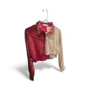 Klesis Sequin Glam Crop Top, Small